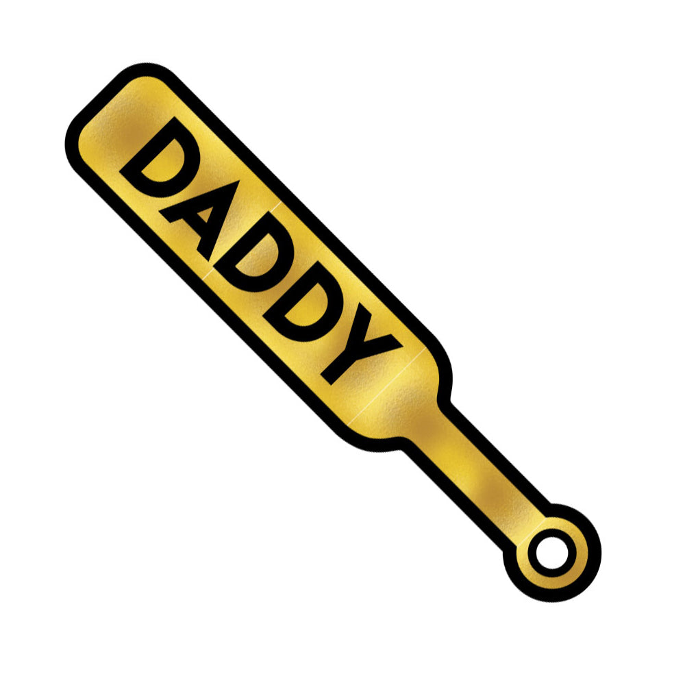 Wood Rocket Daddy Paddle Soft Enamel Lapel Pin – Gold