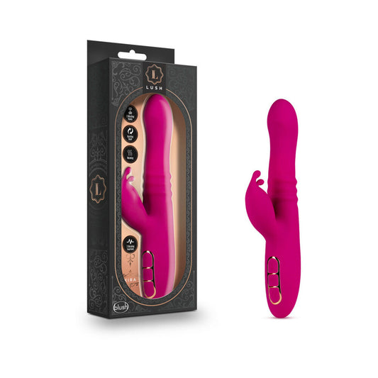 Blush Lush Kira Rechargeable Silicone Thrusting Rabbit Vibrator – Hot Pink