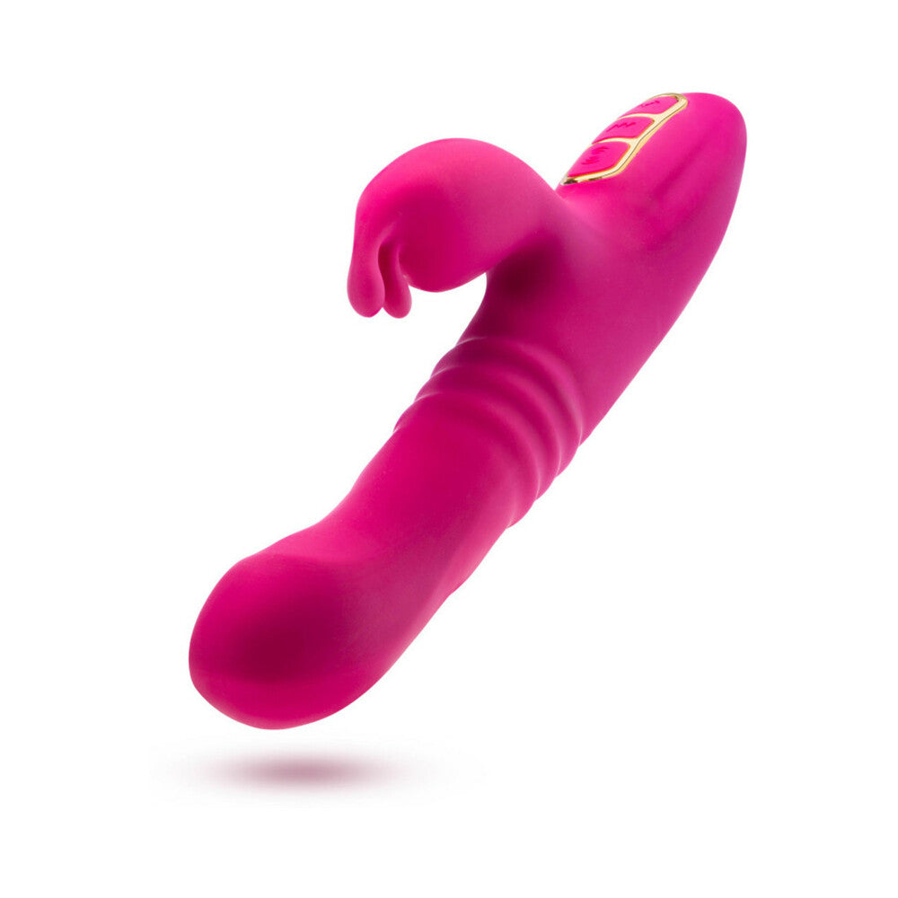 Blush Lush Kira Rechargeable Silicone Thrusting Rabbit Vibrator – Hot Pink