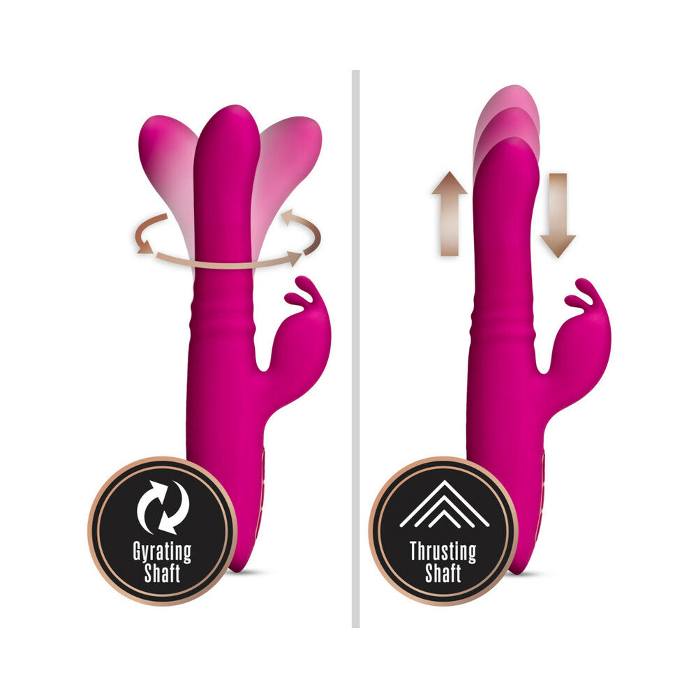 Blush Lush Kira Rechargeable Silicone Thrusting Rabbit Vibrator – Hot Pink