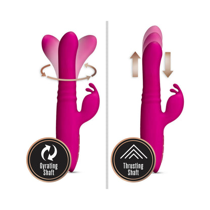 Blush Lush Kira Rechargeable Silicone Thrusting Rabbit Vibrator – Hot Pink