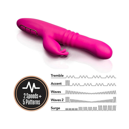Blush Lush Kira Rechargeable Silicone Thrusting Rabbit Vibrator – Hot Pink