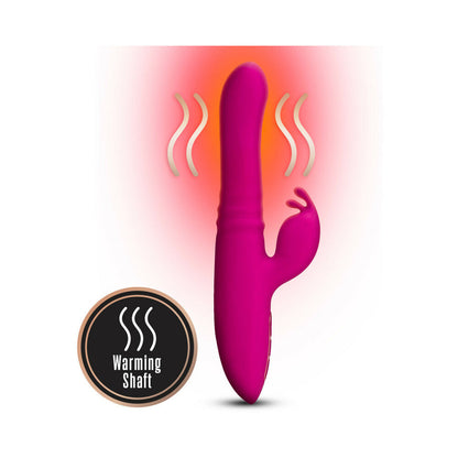 Blush Lush Kira Rechargeable Silicone Thrusting Rabbit Vibrator – Hot Pink