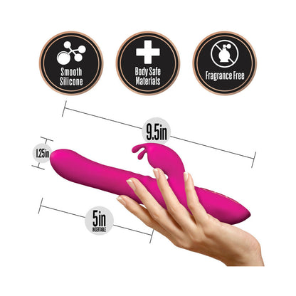 Blush Lush Kira Rechargeable Silicone Thrusting Rabbit Vibrator – Hot Pink