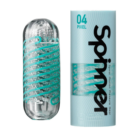 Tenga Spinner Pixel Internal Stroker with Spiral Nodes – Teal