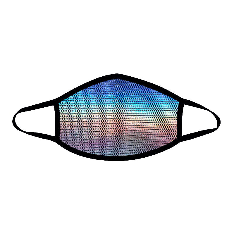 Neva Nude Face Mask Disco Robot - Holographic Face Cover - Multi-Color