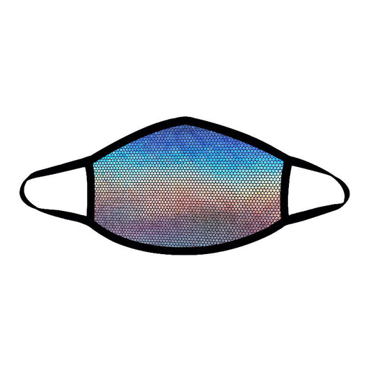 Neva Nude Face Mask Disco Robot - Holographic Face Cover - Multi-Color