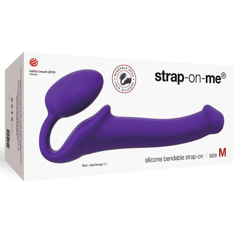 Strap-On-Me Semi-Realistic Bendable Silicone Strap-On – Purple – Medium