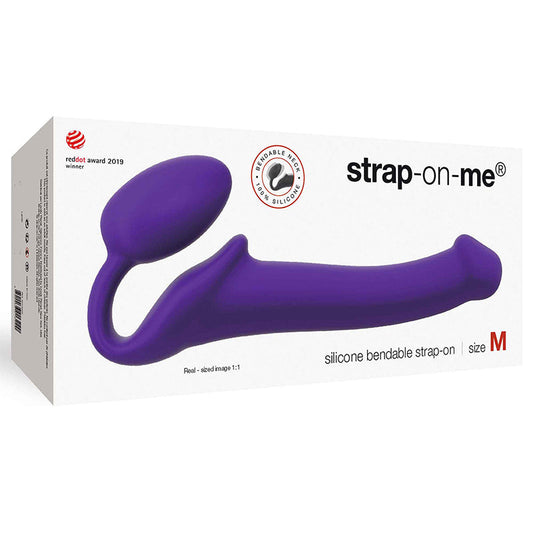 Strap-On-Me Semi-Realistic Bendable Silicone Strap-On – Purple – Medium