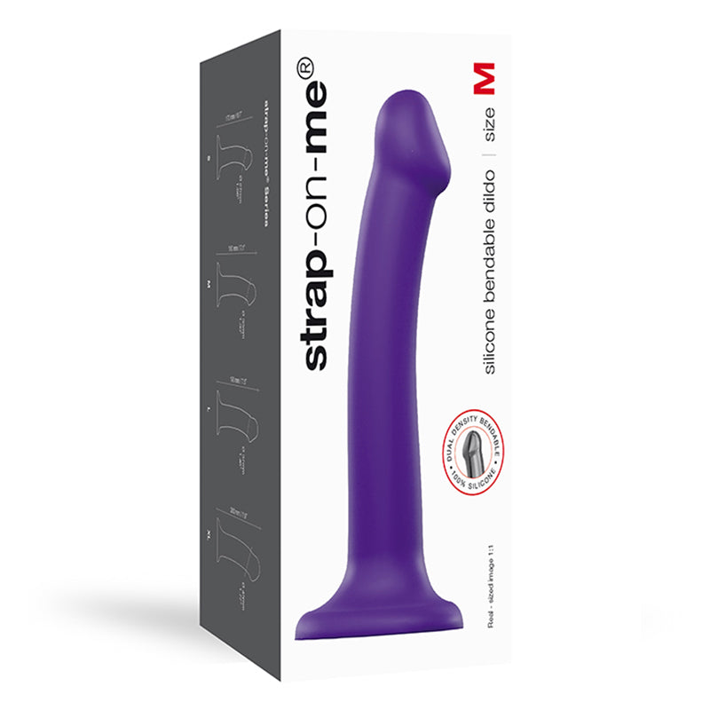 Lovely Planet Bendable Dual-Density Silicone Suction Cup Dildo – Purple – Medium