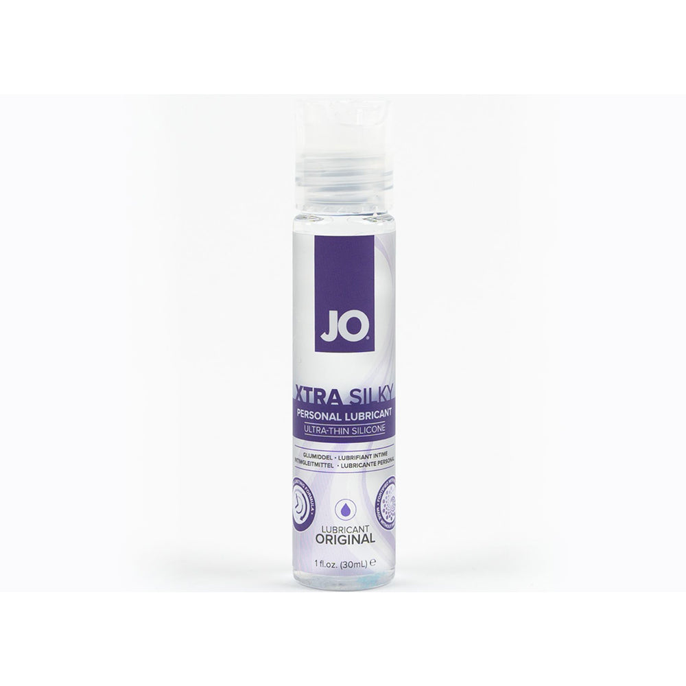 JO Xtra Silky Silicone Lubricant 1 oz – Clear – Moisturizing Formula with Vitamin E