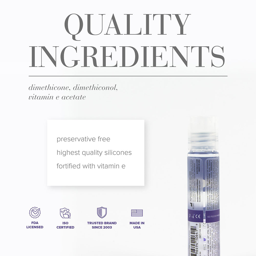JO Xtra Silky Silicone Lubricant 1 oz – Clear – Moisturizing Formula with Vitamin E