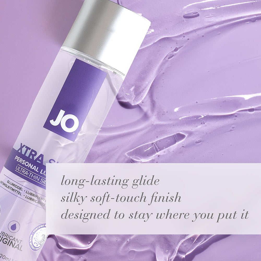 JO Xtra Silky Silicone Lubricant 1 oz – Clear – Moisturizing Formula with Vitamin E