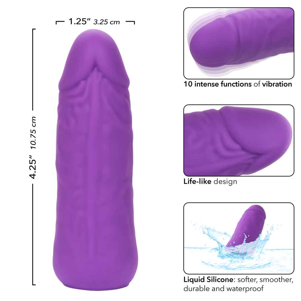 CalExotics Mini Vibrating Studs – Purple – Waterproof Silicone Vibrator