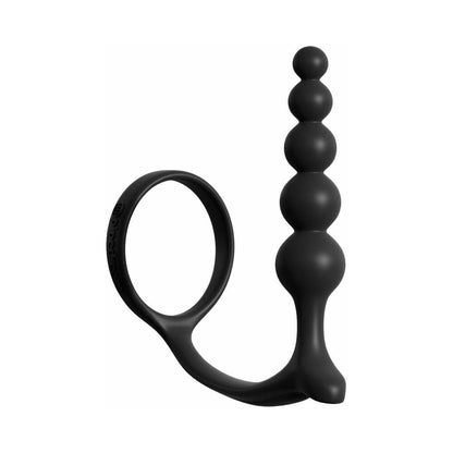 Pipedream Ass-Gasm Cockring Anal Beads – Black – Silicone