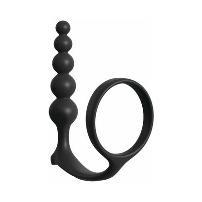 Pipedream Ass-Gasm Cockring Anal Beads – Black – Silicone