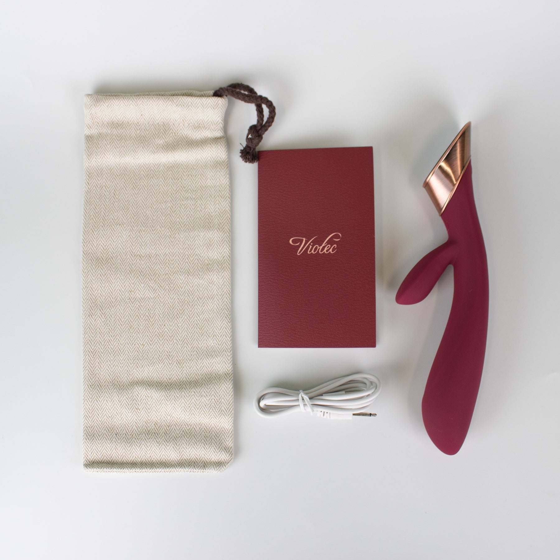 Viotec Metis Touch Panel Rabbit Vibrator – Wine Red – Dual Stimulation