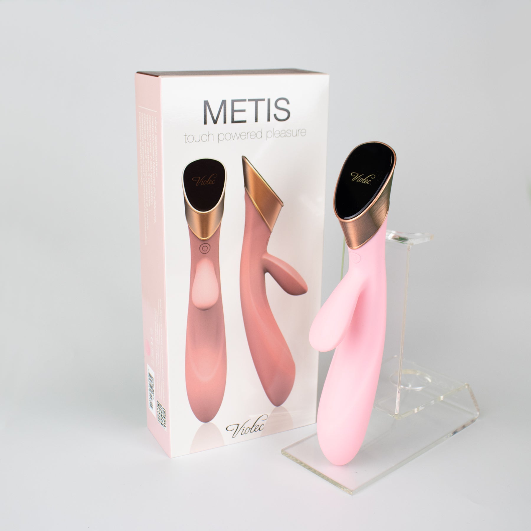 Viotec Metis Touch Panel Rabbit Vibrator - Pink - Dual Stimulation