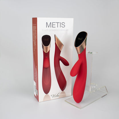 Viotec Metis Touch Panel Rabbit Vibrator with Dual Stimulation – Red