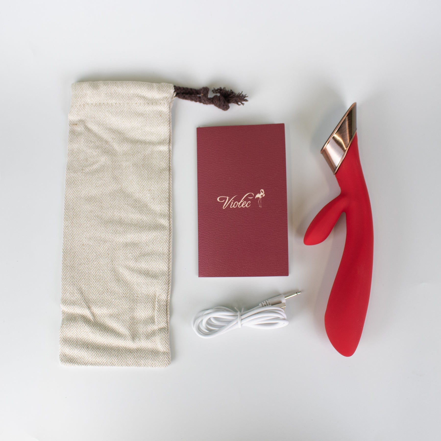 Viotec Metis Touch Panel Rabbit Vibrator with Dual Stimulation – Red