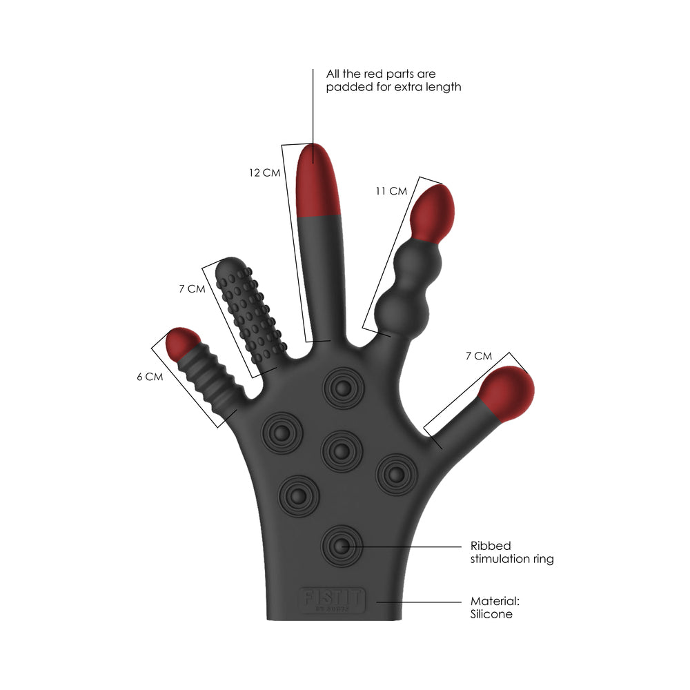 Fist It Stimulation Glove – Silicone Black Sex Toy