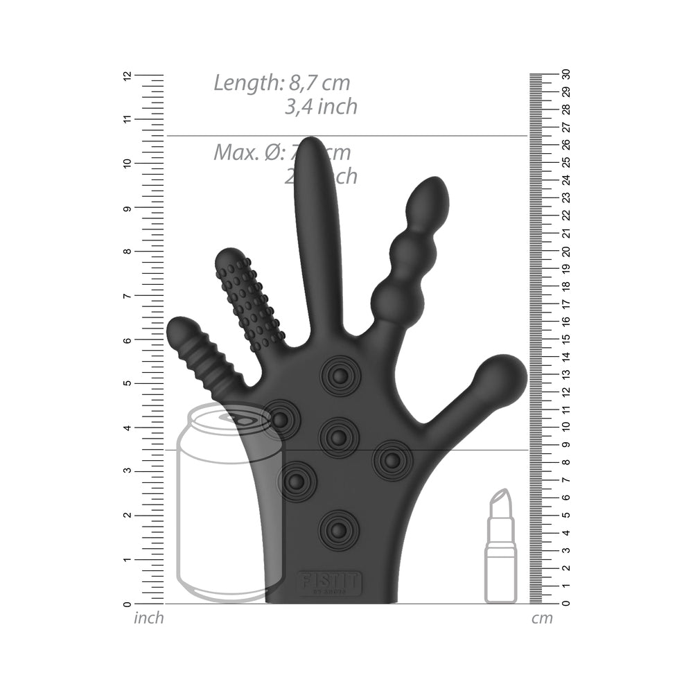 Fist It Stimulation Glove – Silicone Black Sex Toy