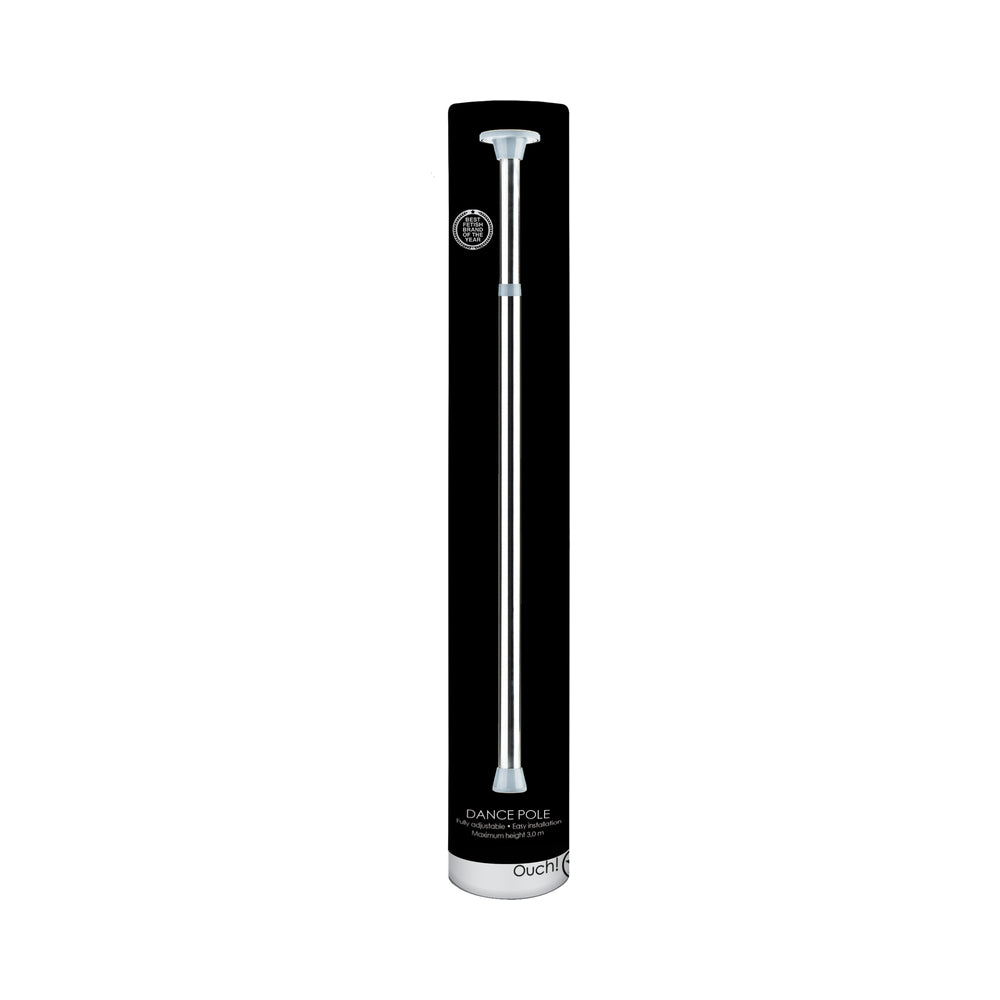 Ouch! Fully Adjustable Dance Pole – Silver – Extends 215 cm to 297 cm