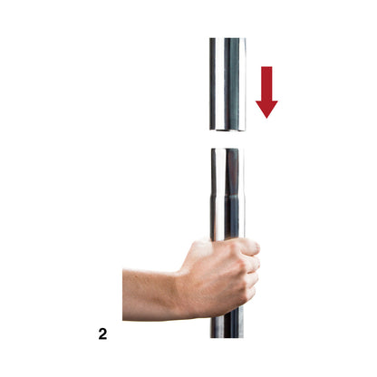 Ouch! Fully Adjustable Dance Pole – Silver – Extends 215 cm to 297 cm