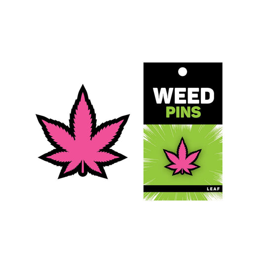 Wood Rocket Pink Leaf Enamel Lapel Pin – Hot Pink