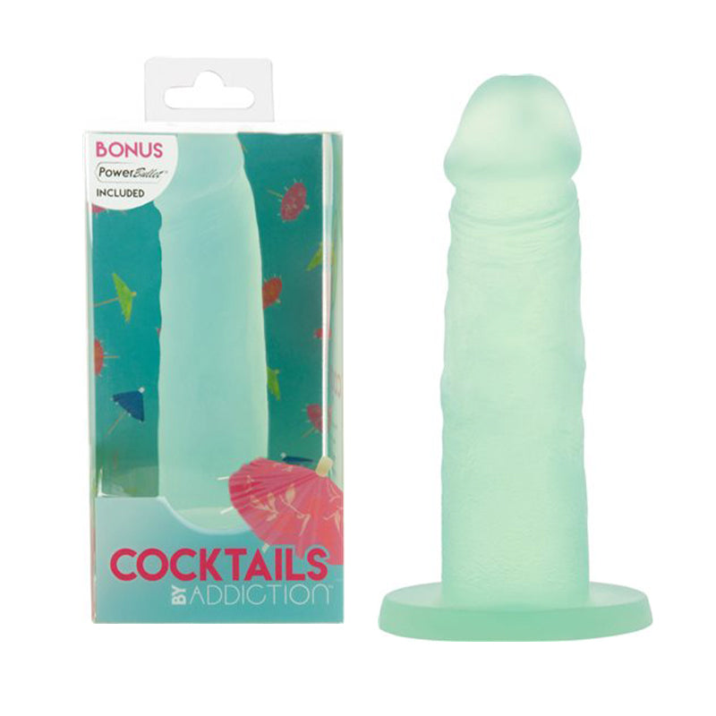 Addiction Cocktails Silicone Mint Mojito Dong with Power Bullet – Green