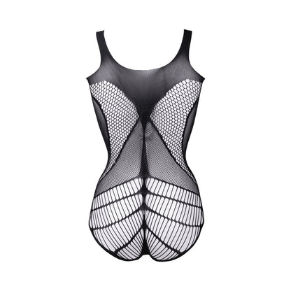 Le Desir Contrast Net Teddy – Stretchy Black Lingerie with Opaque Sides