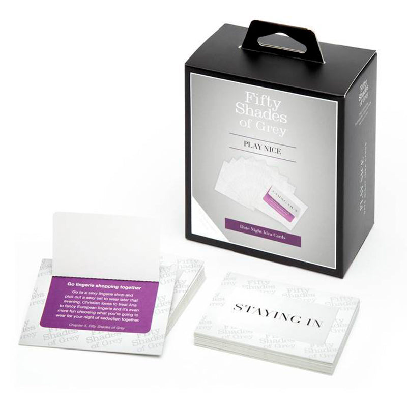 Fifty Shades of Grey Play Nice Date Night Idea Card Game – Gray