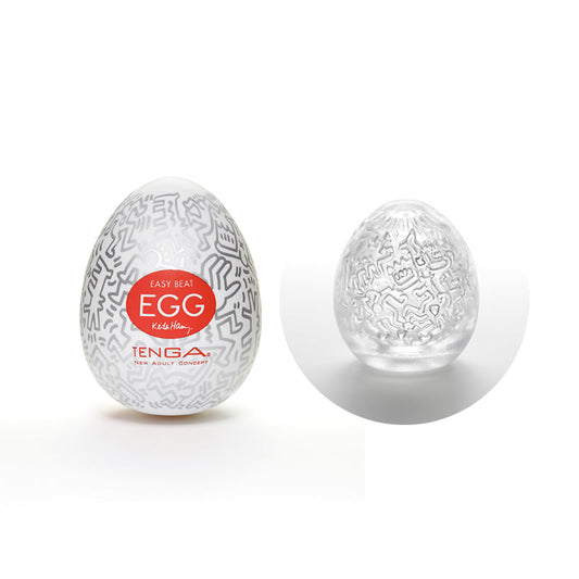 Tenga Keith Haring Egg - Party - Stretchable Intimate Sleeve - Clear