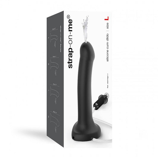 Lovely Planet Silicone Cum Dildo – Large Black with G-spot Stimulation