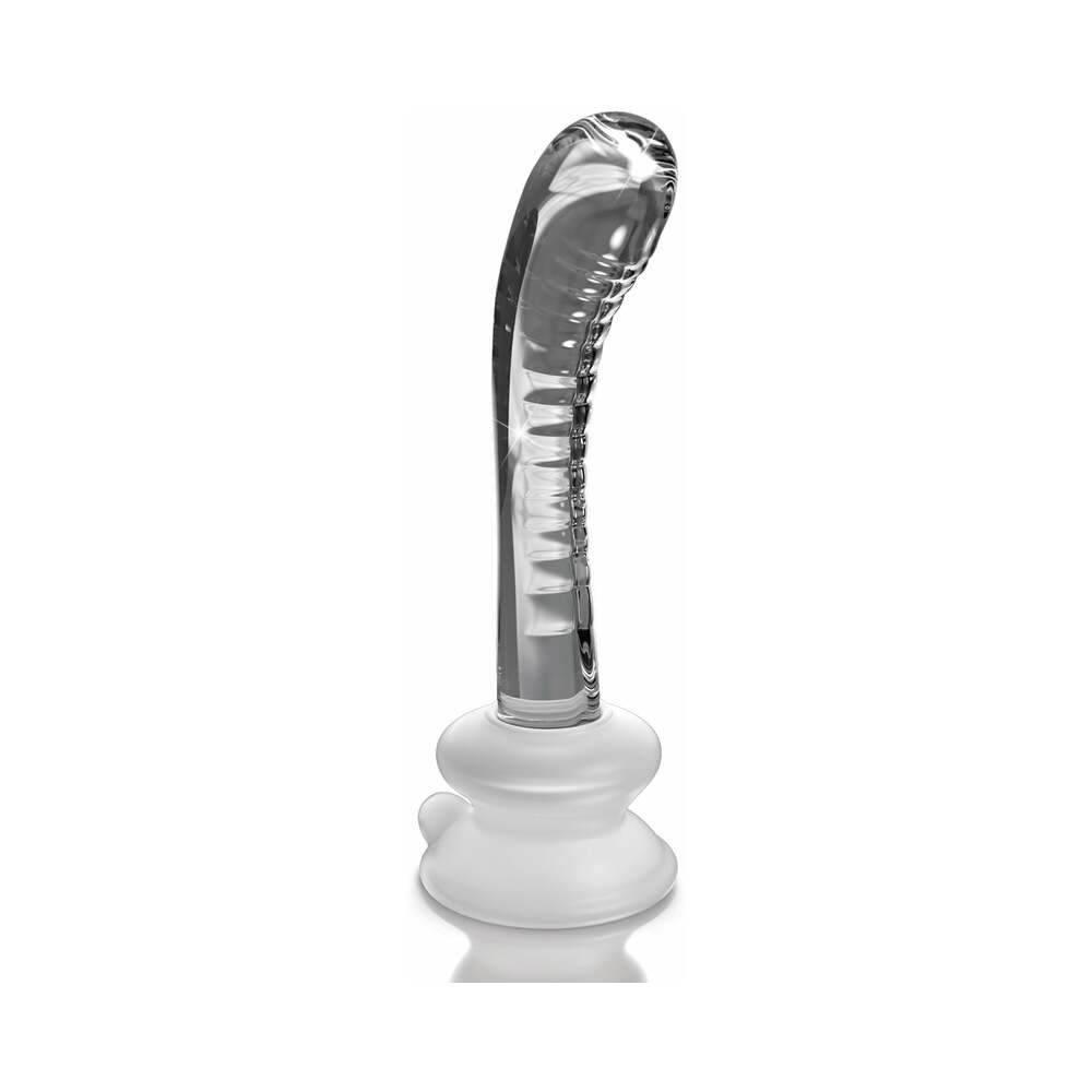 Pipedream Icicles No. 88 Curved Glass G-Spot Massager with Suction Cup - Clear