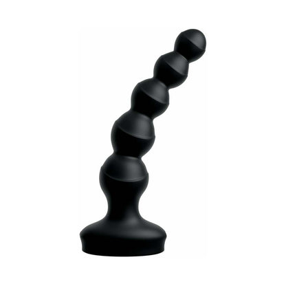 3Some Wall Banger Vibrating Anal Beads with Suction Cup – Black