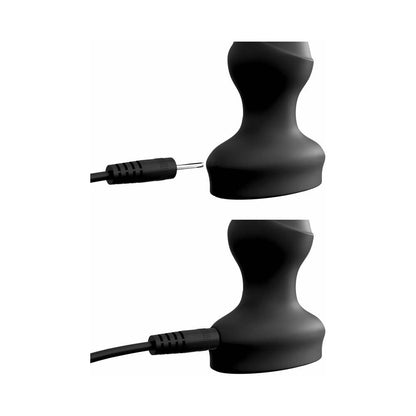 3Some Wall Banger Vibrating Anal Beads with Suction Cup – Black