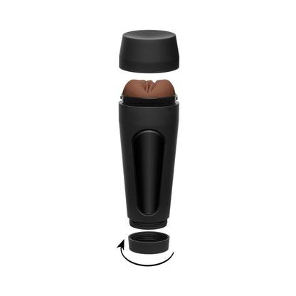 Doc Johnson Main Squeeze Jenna Foxx Stroker - Chocolate - Textured ULTRASKYN
