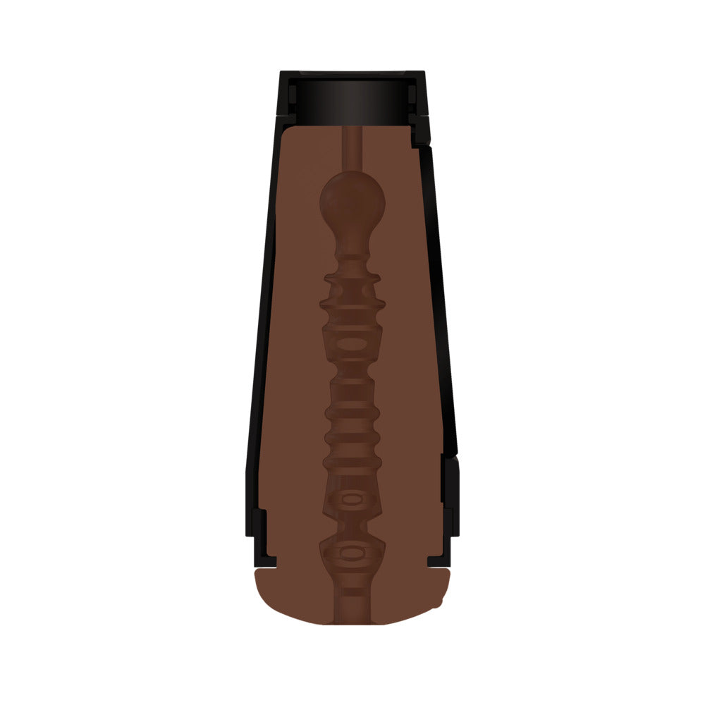 Doc Johnson Main Squeeze Jenna Foxx Stroker - Chocolate - Textured ULTRASKYN