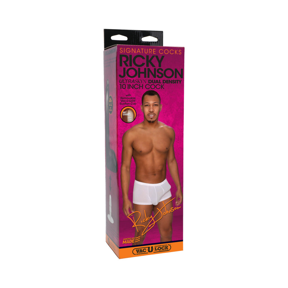 Doc Johnson Ricky Johnson 10-Inch ULTRASKYN Cock with Removable Vac-U-Lock Suction Cup - Brown
