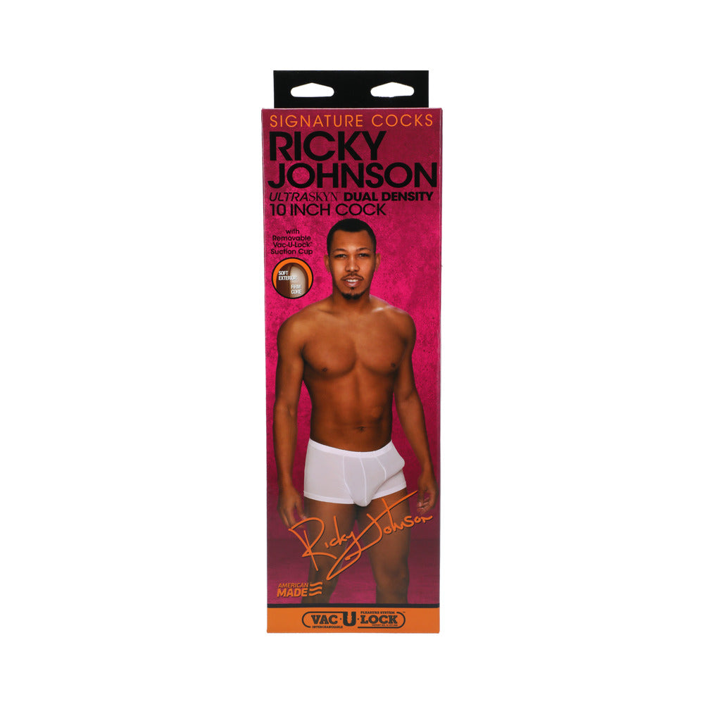 Doc Johnson Ricky Johnson 10-Inch ULTRASKYN Cock with Removable Vac-U-Lock Suction Cup - Brown