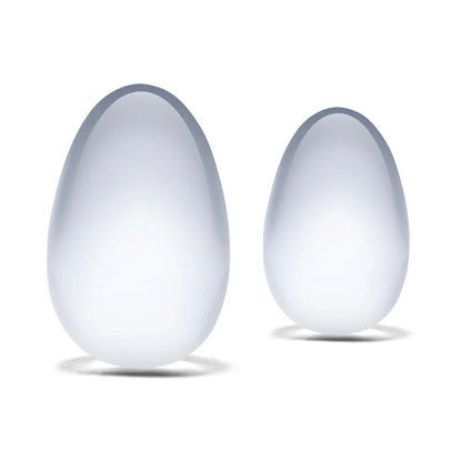 Electric Eel Glas 2-Piece Glass Yoni Egg Set – Clear