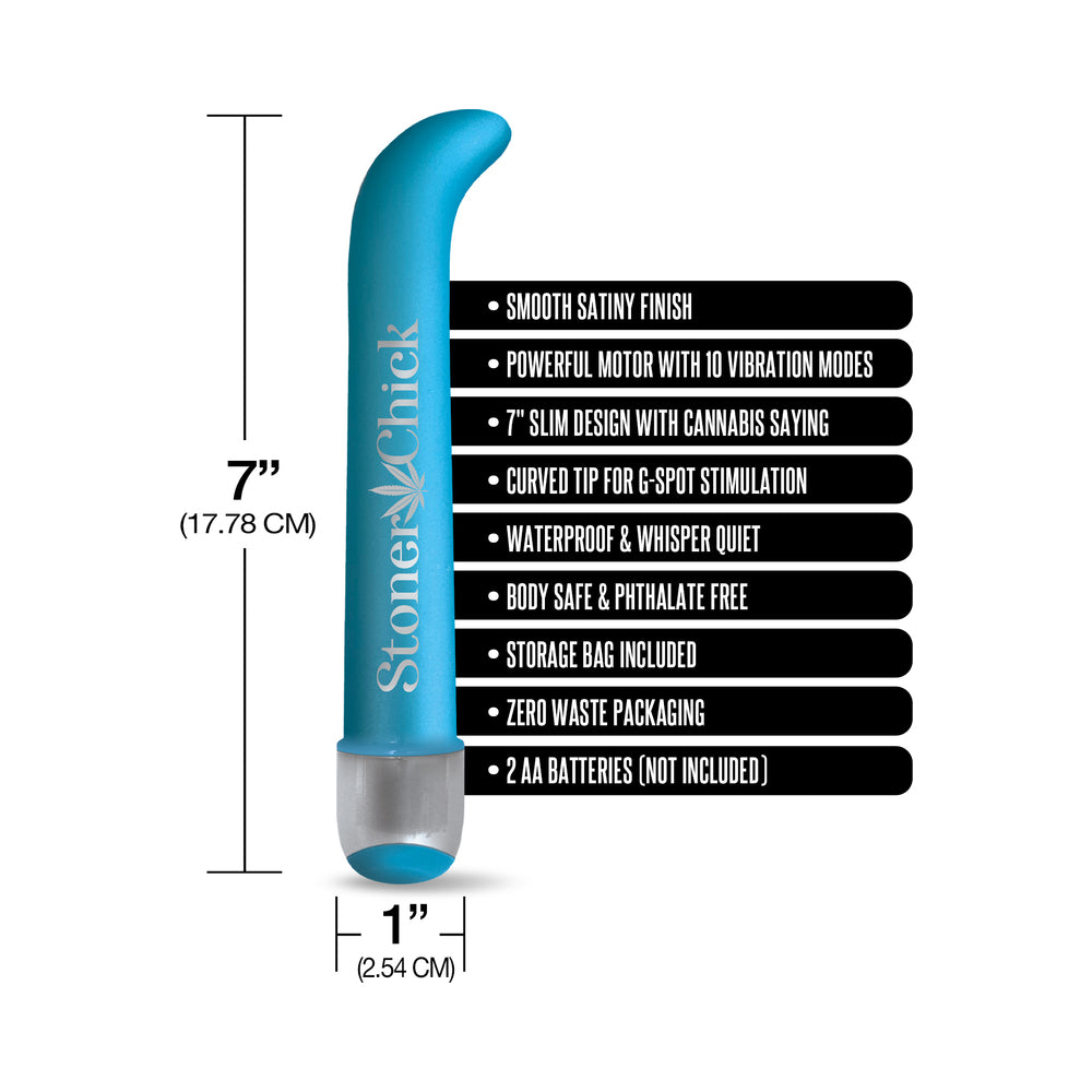 Prints Charming Buzzed 7" G-Spot Vibe - Blue - G-Spot Stimulation