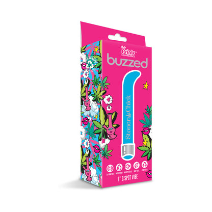Prints Charming Buzzed 7" G-Spot Vibe - Blue - G-Spot Stimulation