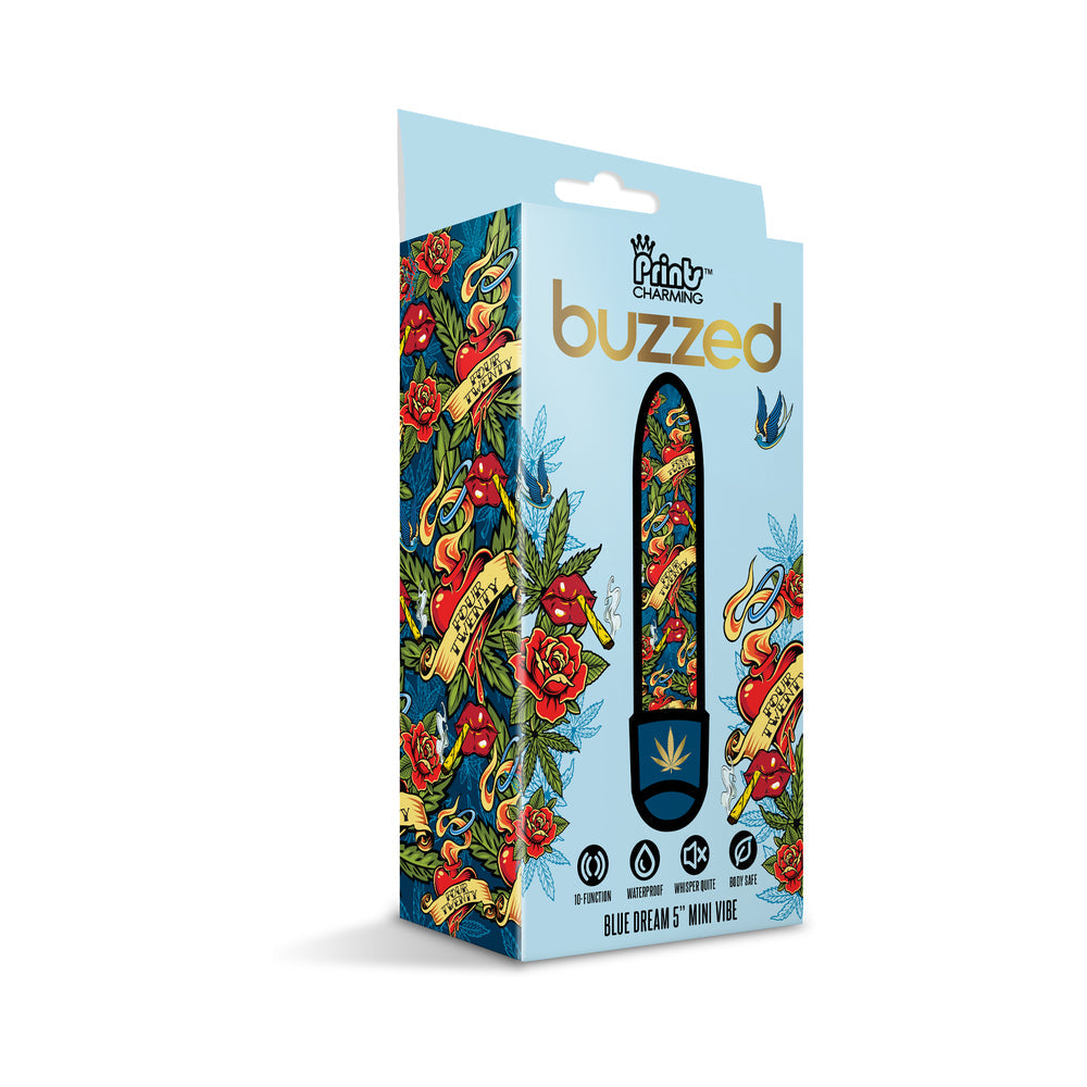 Prints Charming Buzzed Mini Vibe – Cannabis Patterned Blue Dream