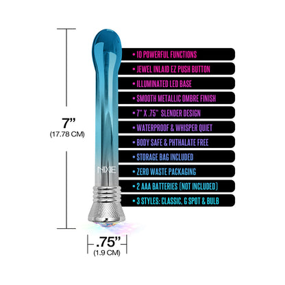 Nixie Waterproof 10-Function Bulb Vibe – Blue Ombre Glow
