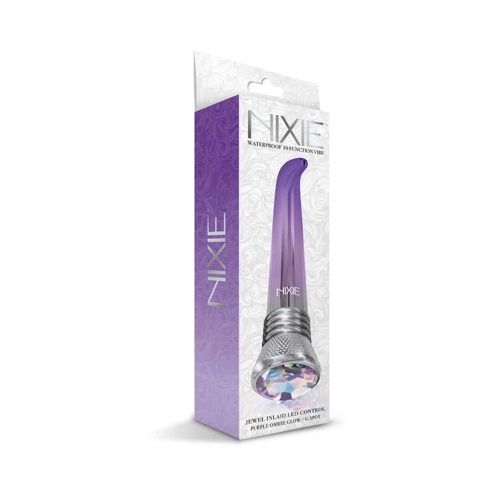 Nixie Waterproof G-Spot Vibrator - Purple Ombre Glow