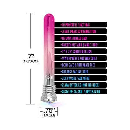 Nixie 10-Function Waterproof Classic Vibe – Pink Ombre Glow
