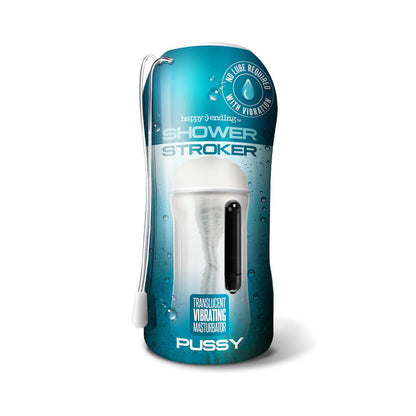 Happy Ending Self-Lubricating Vibrating Shower Stroker – Assorted Colors