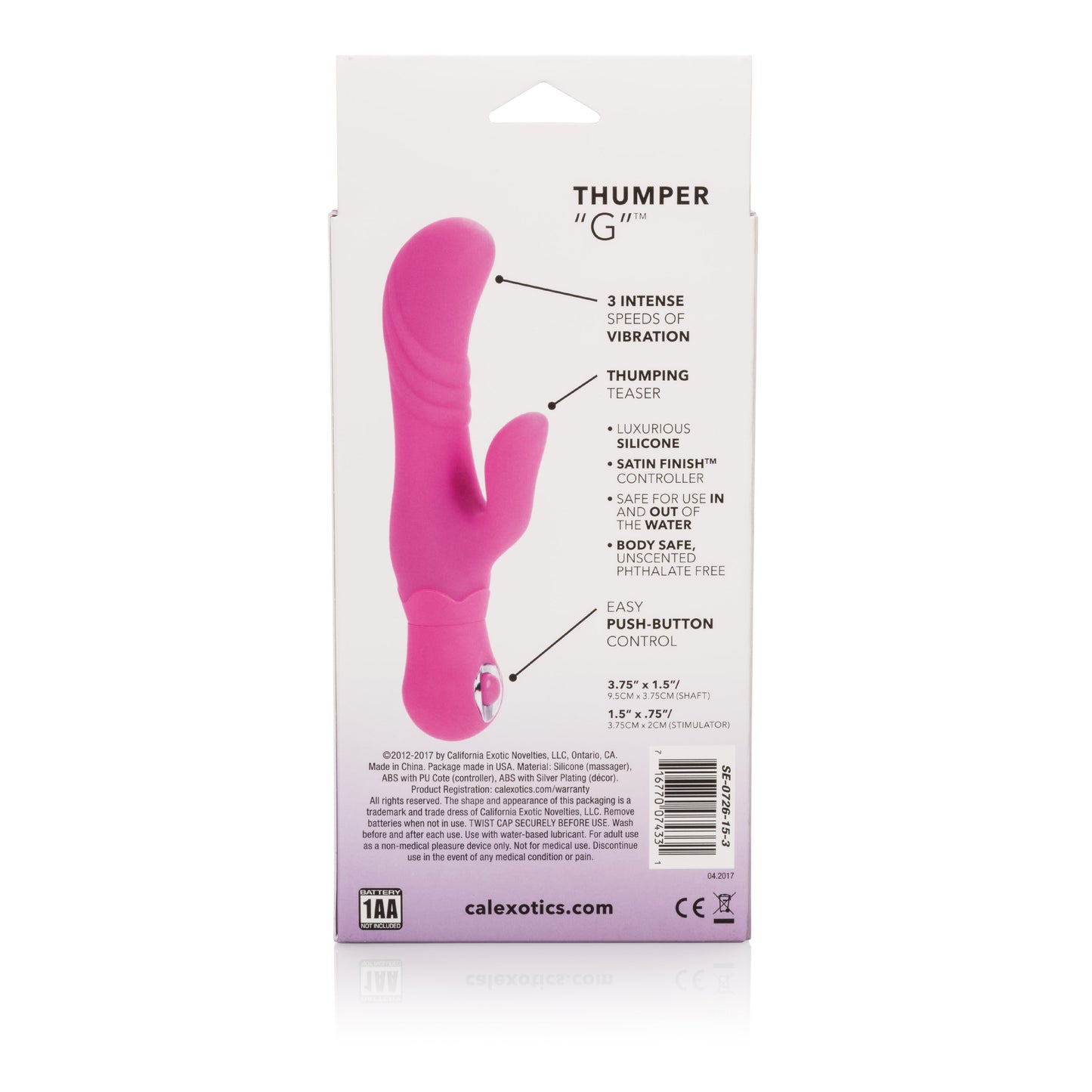 CalExotics Posh Silicone Thumper G - Dual Massager - Pink